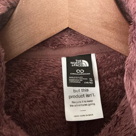 The North Face Osolita Jacket Girls Large 14 16 Burgundy Red Gorpcore Cozy - Picture 6 of 13